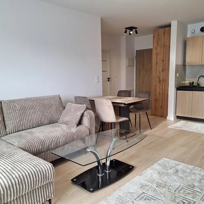 Rental of a new 2-room apartment, 43 m², in Prądnik Biały district, Kraków, Poland